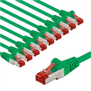 CAT 6 Câble Patch, S/FTP (PiMF), 5 m, vert, Lot de 10